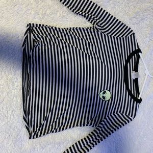 Black and white long sleeve shirt